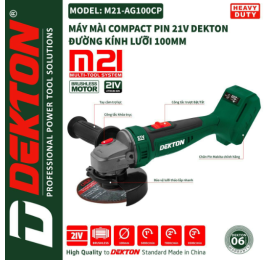Máy Mài Góc Pin Dekton M21-AG 100 CP - chưa gồm pin sạc