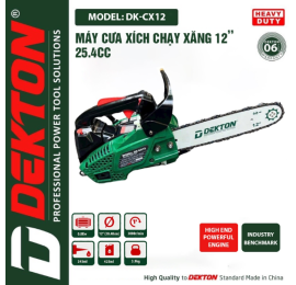 Máy cưa xích chạy xăng DEKTON DK-CX12