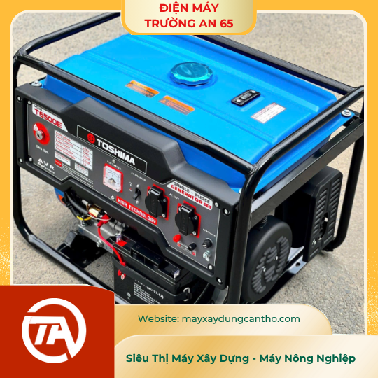 Máy phát điện chạy xăng Toshima T6500E (5KW, đề nổ)